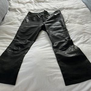 Citizens of Humanity, demy cropped flare lamb skin leather pants!